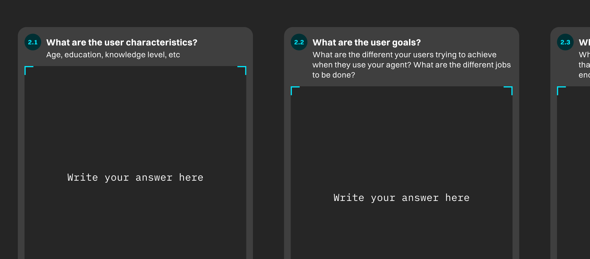 AI Agent design template - Target audience