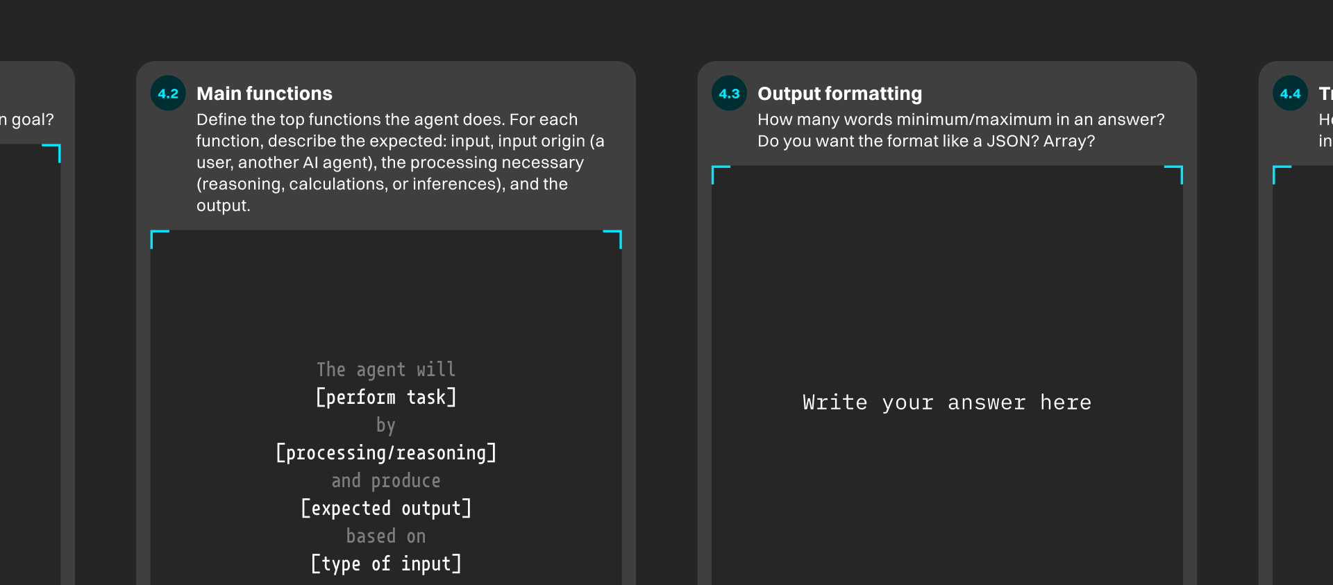 AI Agent design template - feature scope